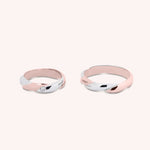 Load image into Gallery viewer, Fedi Orfne Oro Bianco e Rosa - Varengo Gioielli