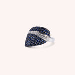 Load image into Gallery viewer, Anello Demetra Zaffiri Oro bianco - Varengo Gioielli