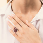 Load image into Gallery viewer, Anello Ilizia Rubini Grande - Varengo Gioielli