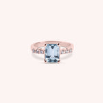Carica l’immagine nella galleria, Anello Selene Acquamarina Oro rosa - Varengo Gioielli