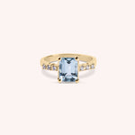 Carica l’immagine nella galleria, Anello Selene Acquamarina Oro giallo - Varengo Gioielli
