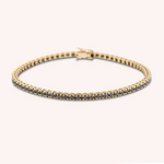 Load image into Gallery viewer, Bracciale Afrodite Diamanti Neri Oro giallo - Varengo Gioielli