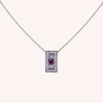 Carica l’immagine nella galleria, Girocollo Athena Rubino Oro bianco - Varengo Gioielli