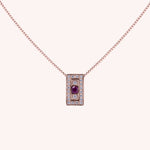 Carica l’immagine nella galleria, Girocollo Athena Rubino Oro rosa - Varengo Gioielli