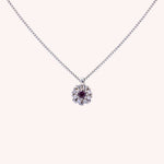 Carica l’immagine nella galleria, Girocollo Clio Rubino Oro bianco - Varengo Gioielli