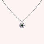 Load image into Gallery viewer, Girocollo Clio Smeraldo Oro bianco - Varengo Gioielli