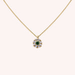 Load image into Gallery viewer, Girocollo Clio Smeraldo Oro giallo - Varengo Gioielli