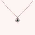 Load image into Gallery viewer, Girocollo Clio Smeraldo Oro rosa - Varengo Gioielli