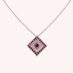 Load image into Gallery viewer, Girocollo Phoebe Rubini Oro rosa - Varengo Gioielli