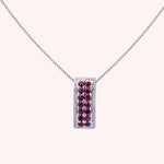 Load image into Gallery viewer, Girocollo Phoese Rubini Oro bianco - Varengo Gioielli