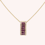 Load image into Gallery viewer, Girocollo Phoese Rubini Oro giallo - Varengo Gioielli