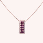 Load image into Gallery viewer, Girocollo Phoese Rubini Oro rosa - Varengo Gioielli