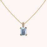 Carica l’immagine nella galleria, Girocollo Selene Acquamarina Oro giallo - Varengo Gioielli