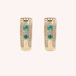 Load image into Gallery viewer, Orecchini Athena Smeraldi Oro giallo - Varengo Gioielli