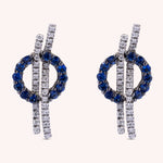 Carica l’immagine nella galleria, Orecchini Elettra Zaffiri Oro bianco - Varengo Gioielli