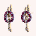 Carica l’immagine nella galleria, Orecchini Elettra Rubini - Varengo Gioielli