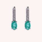 Load image into Gallery viewer, Orecchini Estia Smeraldi Oro bianco - Varengo Gioielli