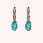 Load image into Gallery viewer, Orecchini Estia Smeraldi Oro rosa - Varengo Gioielli