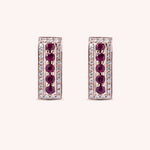 Load image into Gallery viewer, Orecchini Phoese Rubini Oro rosa - Varengo Gioielli