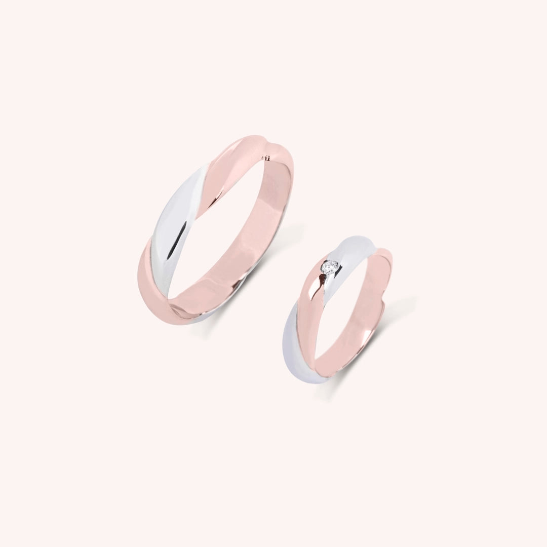 Fedi Orfne Oro Bianco e Rosa