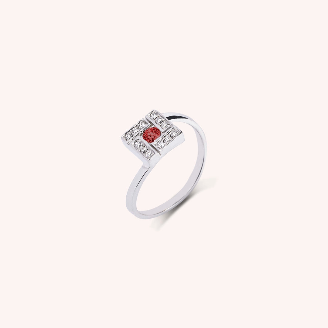 Anello Athena Rubino