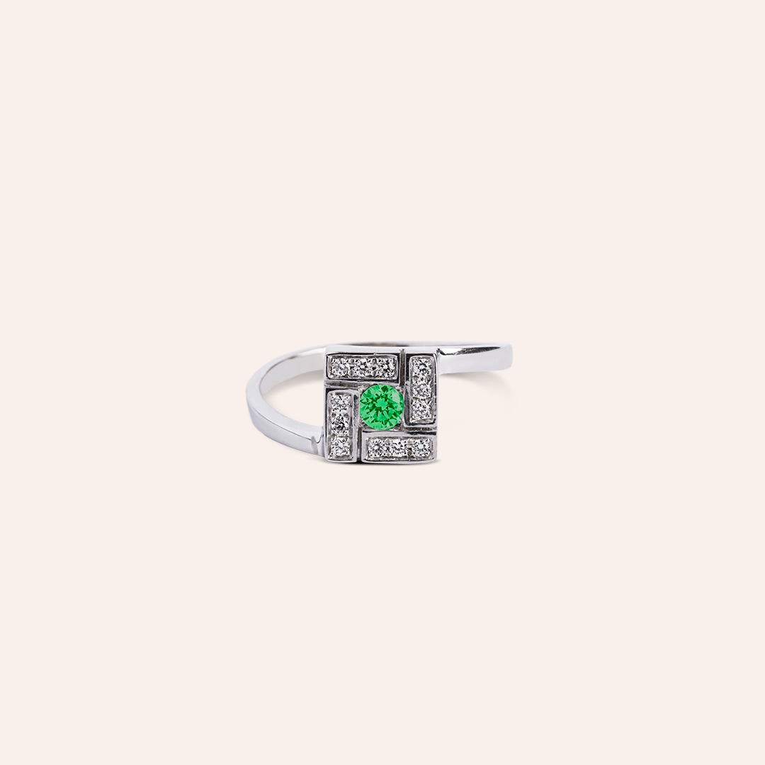 Anello Athena Smeraldo