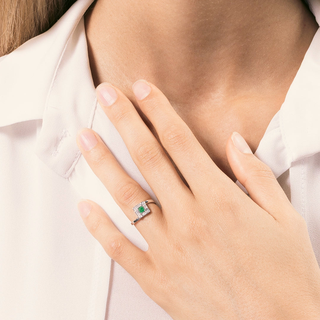 Anello Athena Smeraldo