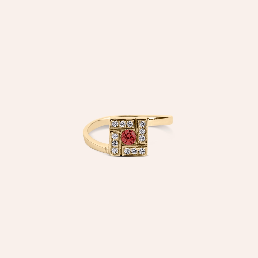 Anello Athena Rubino