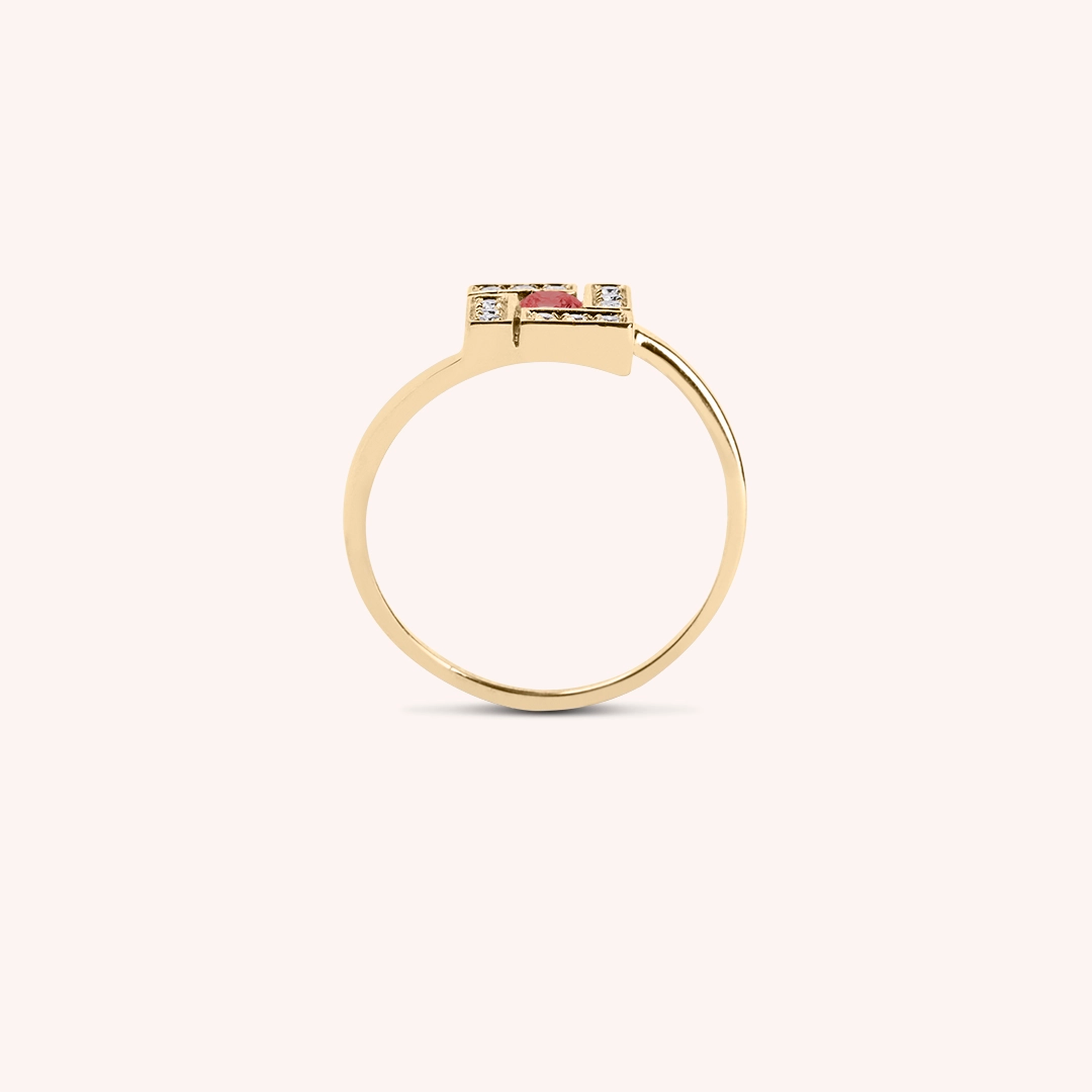 Anello Athena Rubino