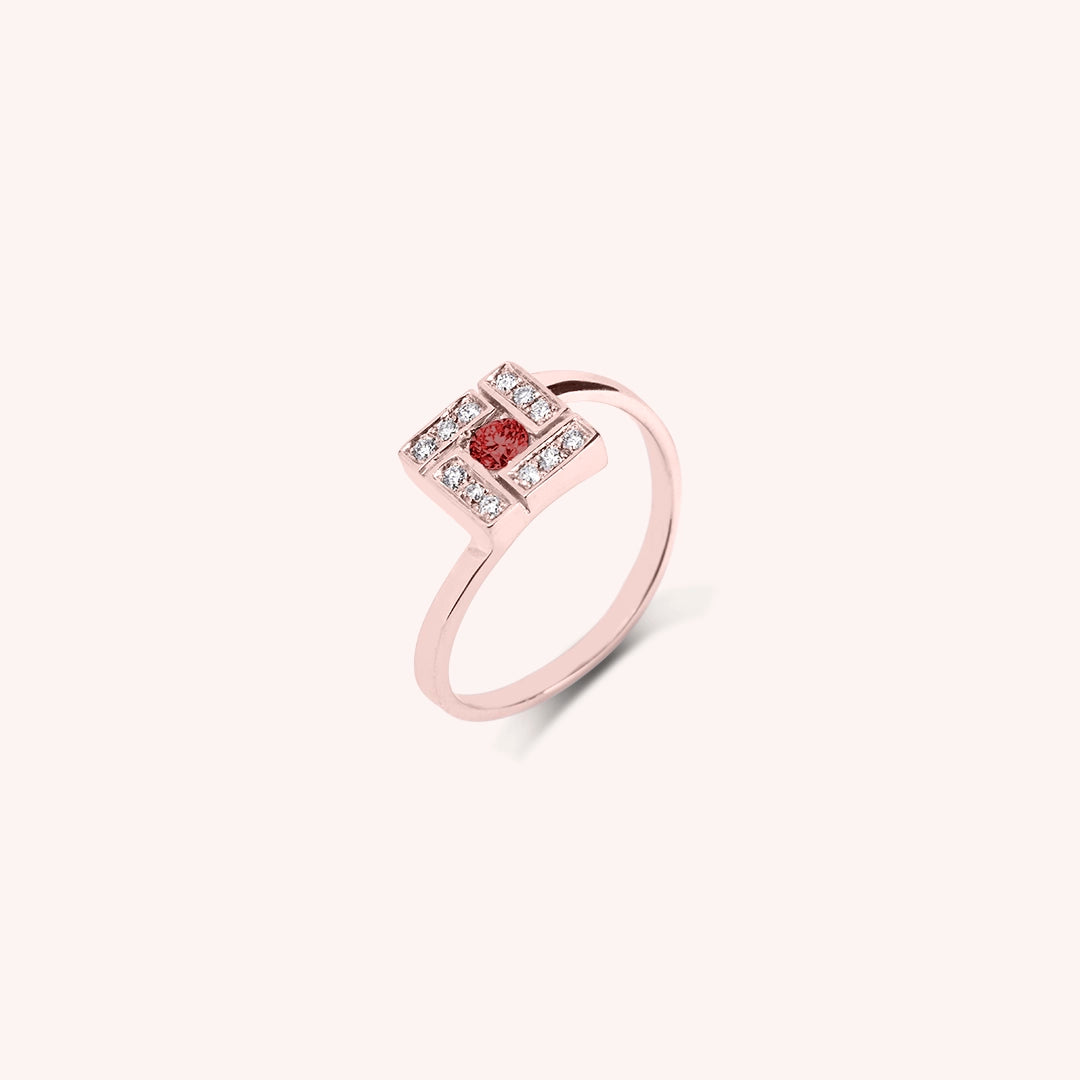 Anello Athena Rubino