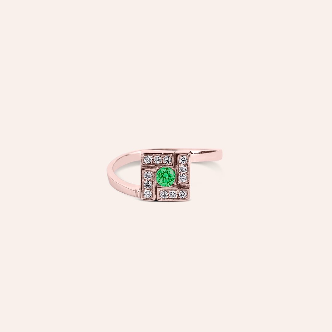 Anello Athena Smeraldo