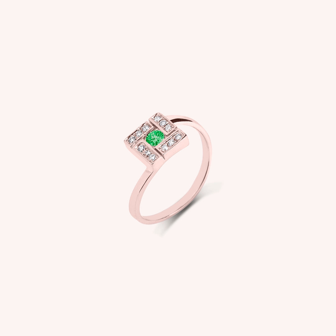 Anello Athena Smeraldo