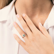 Anello Athena Smeraldo - Varengo Gioielli