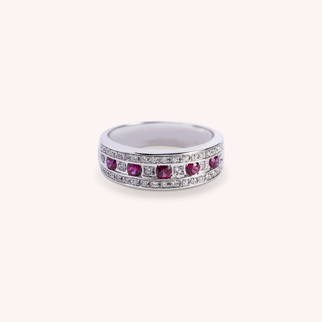 Anello Athena Rubini 2