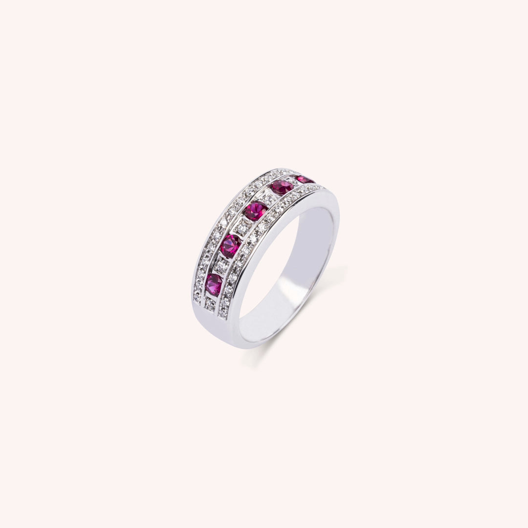 Anello Athena Rubini 2