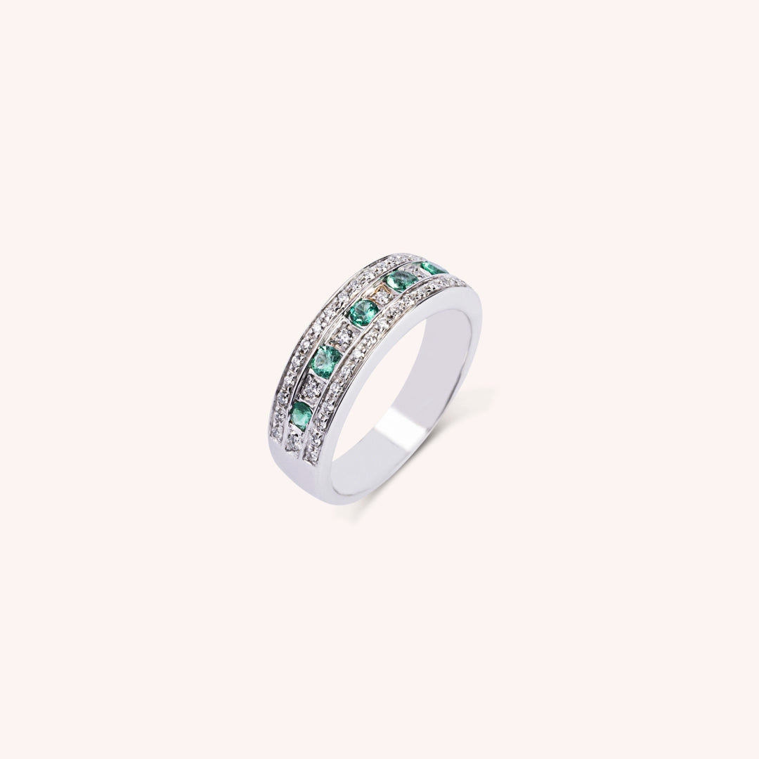 Anello Athena Smeraldi 2