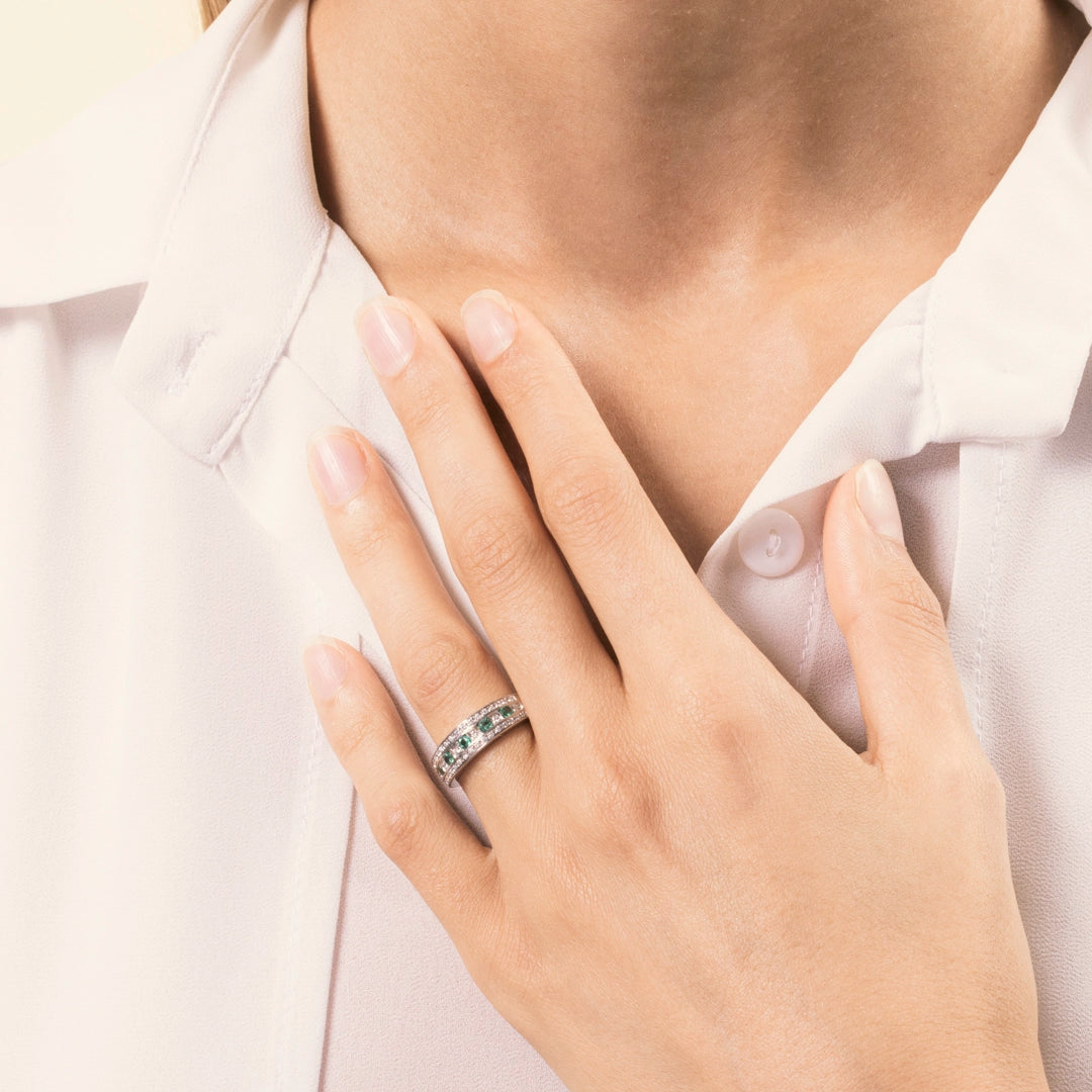 Anello Athena Smeraldi 2