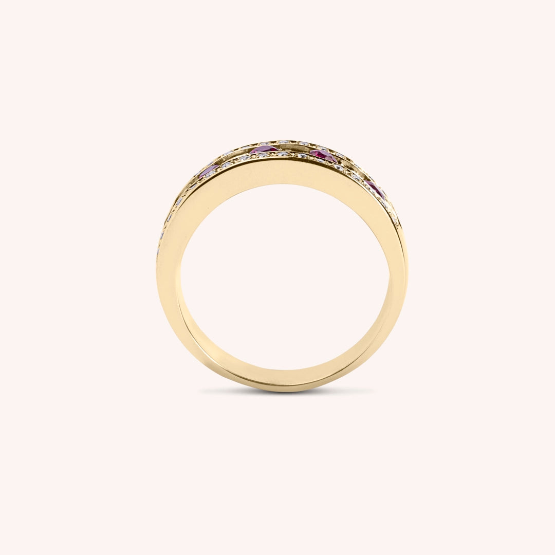 Anello Athena Rubini 2