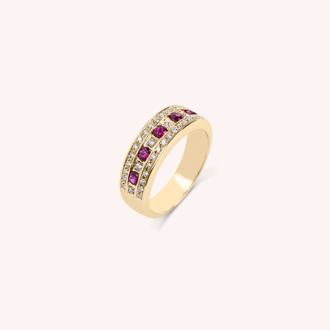Anello Athena Rubini 2