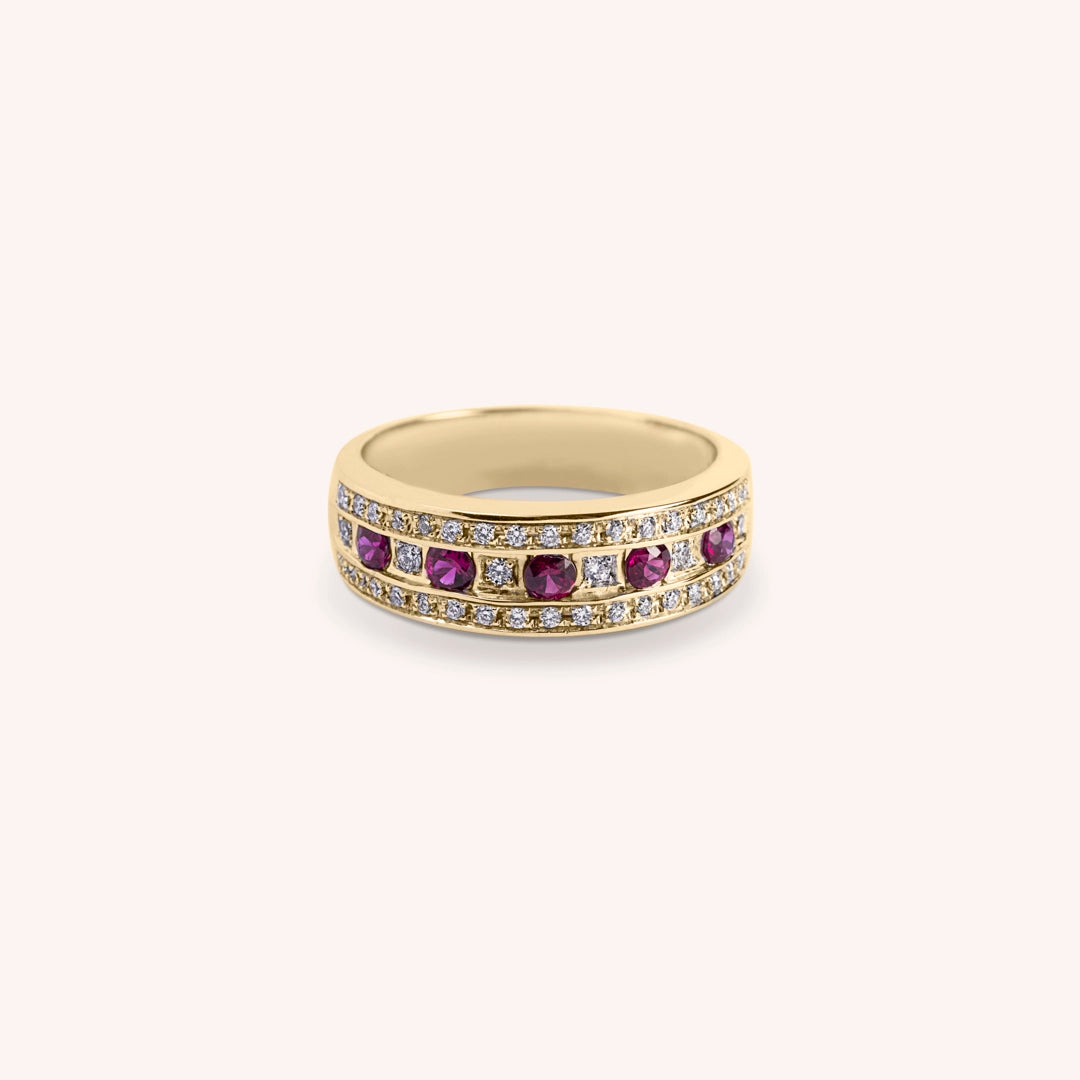 Anello Athena Rubini 2