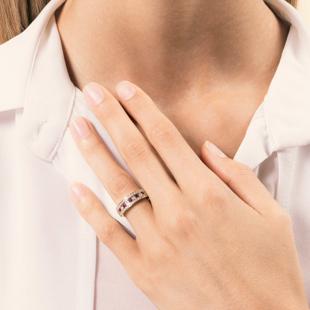 Anello Athena Rubini 2