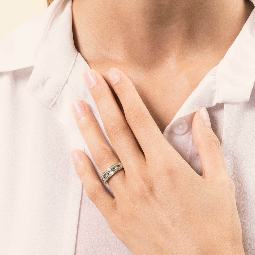 Anello Athena Smeraldi 2