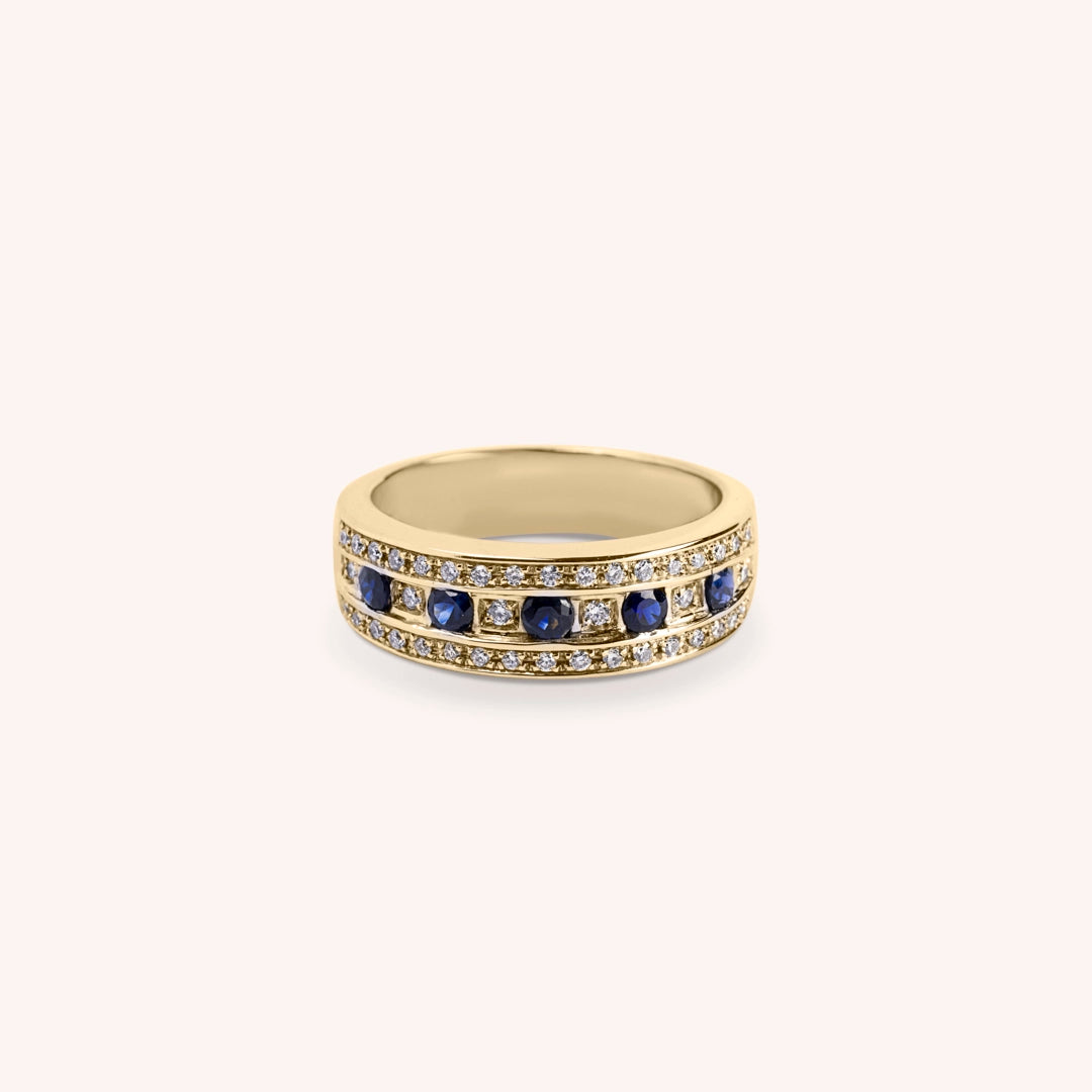 Anello Athena Zaffiri 2