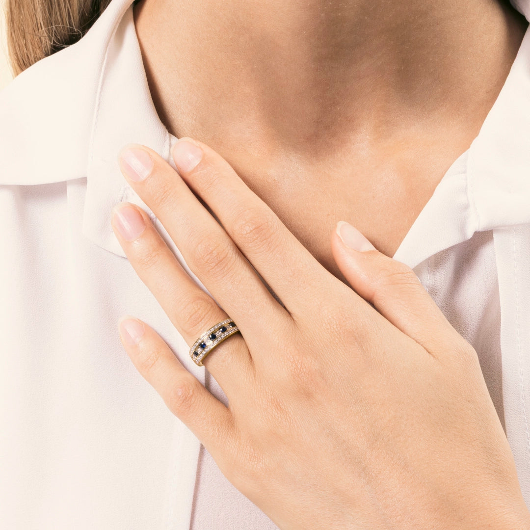 Anello Athena Zaffiri 2
