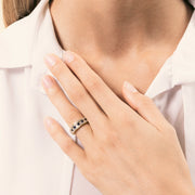 Anello Athena Zaffiri 2 - Varengo Gioielli