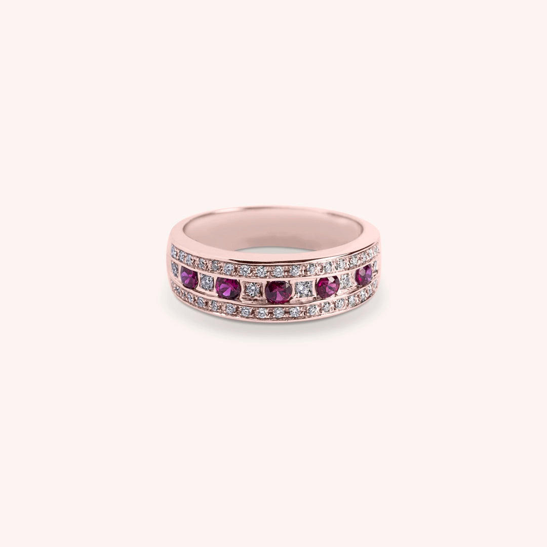 Anello Athena Rubini 2