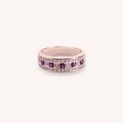 Anello Athena Rubini 2 Oro rosa - Varengo Gioielli