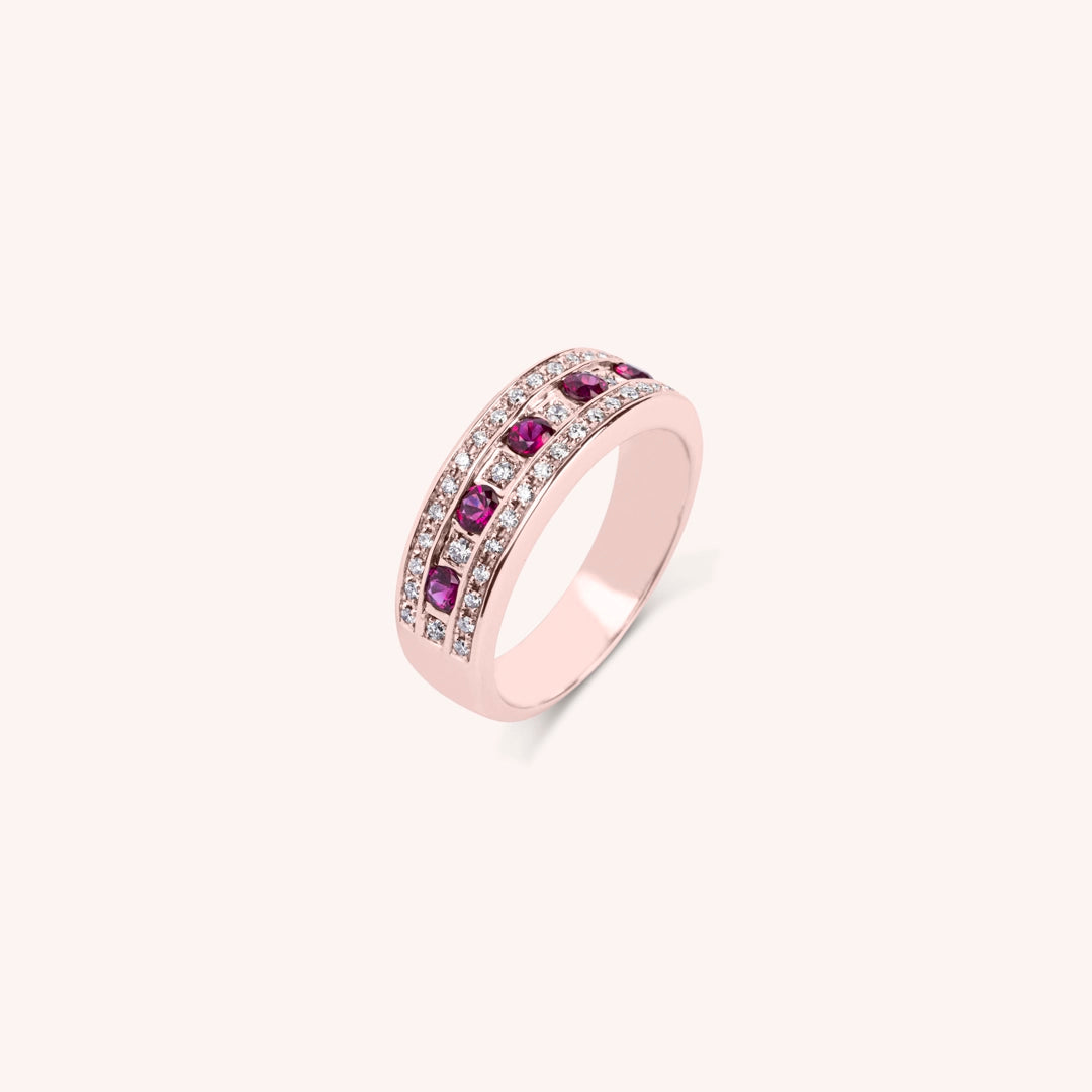 Anello Athena Rubini 2