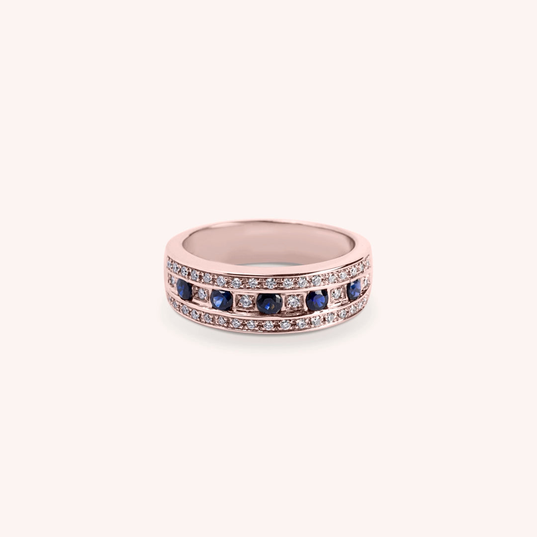 Anello Athena Zaffiri 2