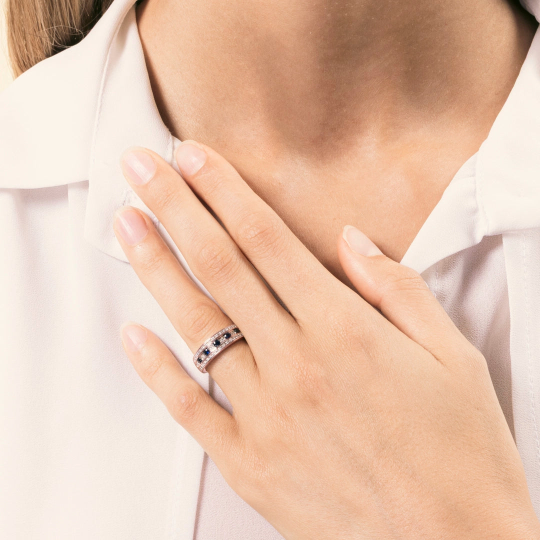 Anello Athena Zaffiri 2
